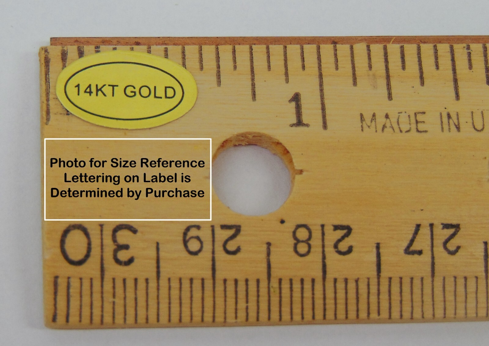 Gold Foil Labels 14KT GOLD Peel Off Adhesive Tags Oval 1/2″ x 5/16″ Jewelry 14k