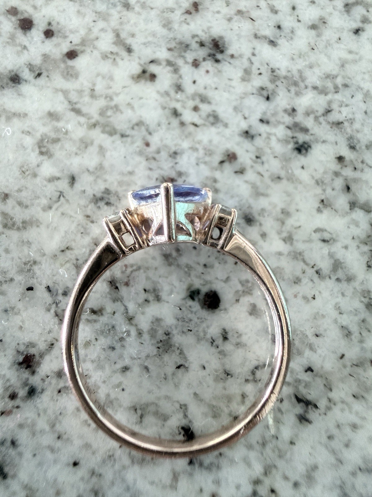 EFFY 14k Rose Gold Diamond Tanzanite Ring Size7