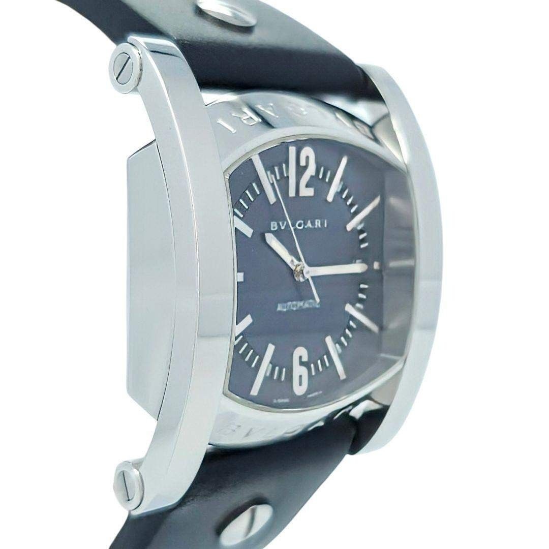 BVLGARI Assioma AA48S Automatic Black Dial Men’s Watch New Leather Strap