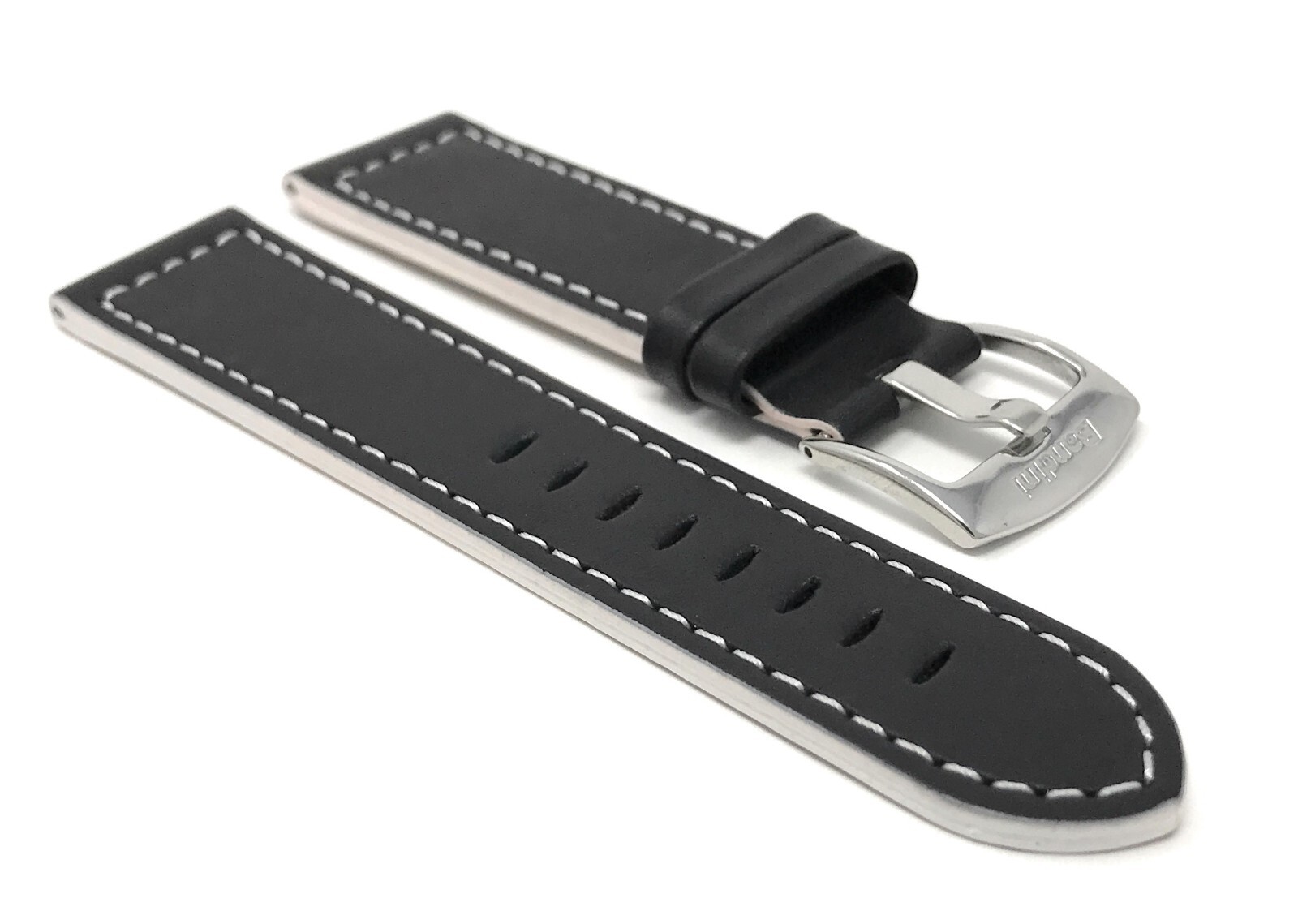 24mm Leather Aviator Watch Band Strap for Armand Nicolet JH9