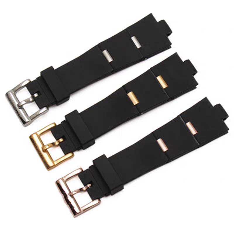 22mm*8mm 24mm*8mm Rubber&Stainless Steel Watchband Strap Fit for Bvlgari Diagono