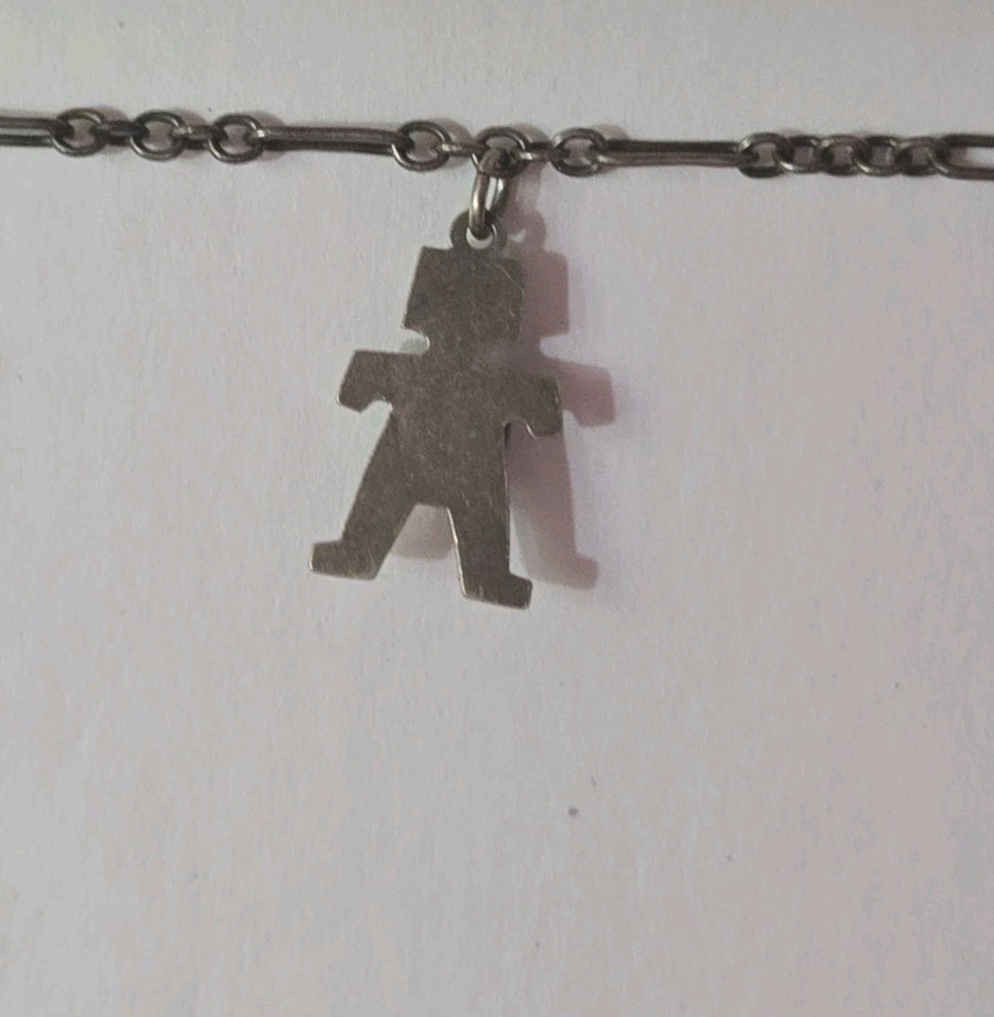 Vintage Navajo Sterling Silver 7.5″ Charm Bracelet Turquoise, Fred Harvey Era
