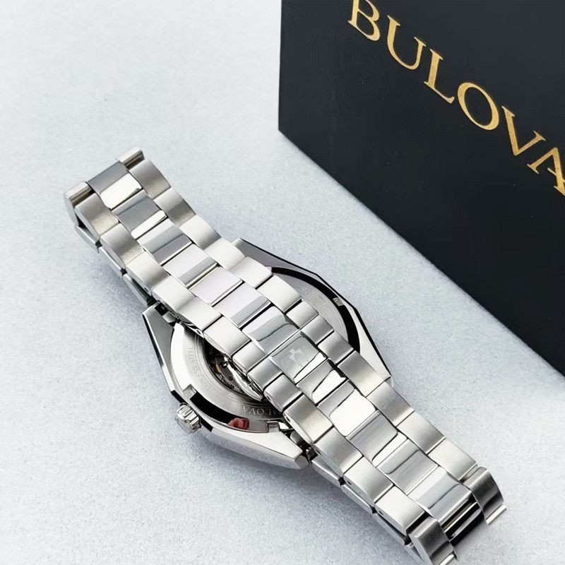 Bulova Surveyor Silver Tone Dial Automatic Men’s Watch 42 mm 96A274