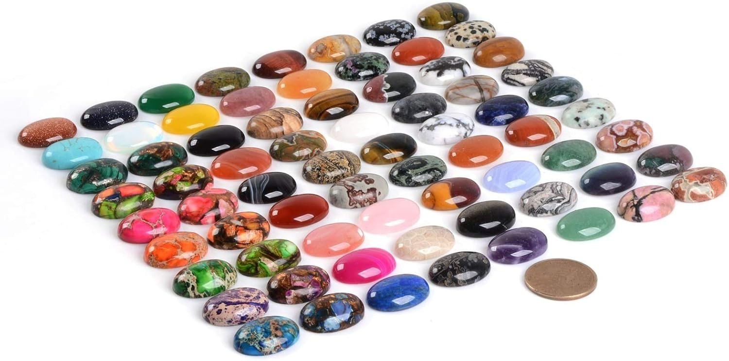 Wholesale Lot Multi-color Gemstone Round Oval Cab Cabochon For Jewelry Making