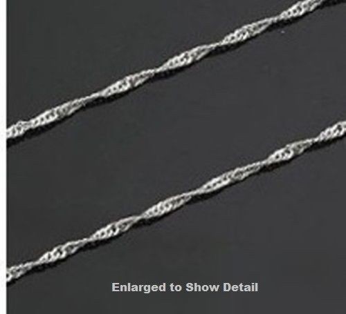 Wave (Singapore) Chain Necklace / Sterling Silver (Made in Italy)