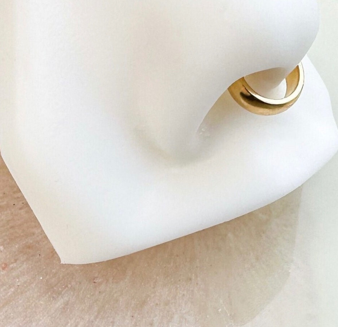 Titanium Gold Thick Septum / Daith / Cartilage Clicker. 16G. 8mm or 10mm.