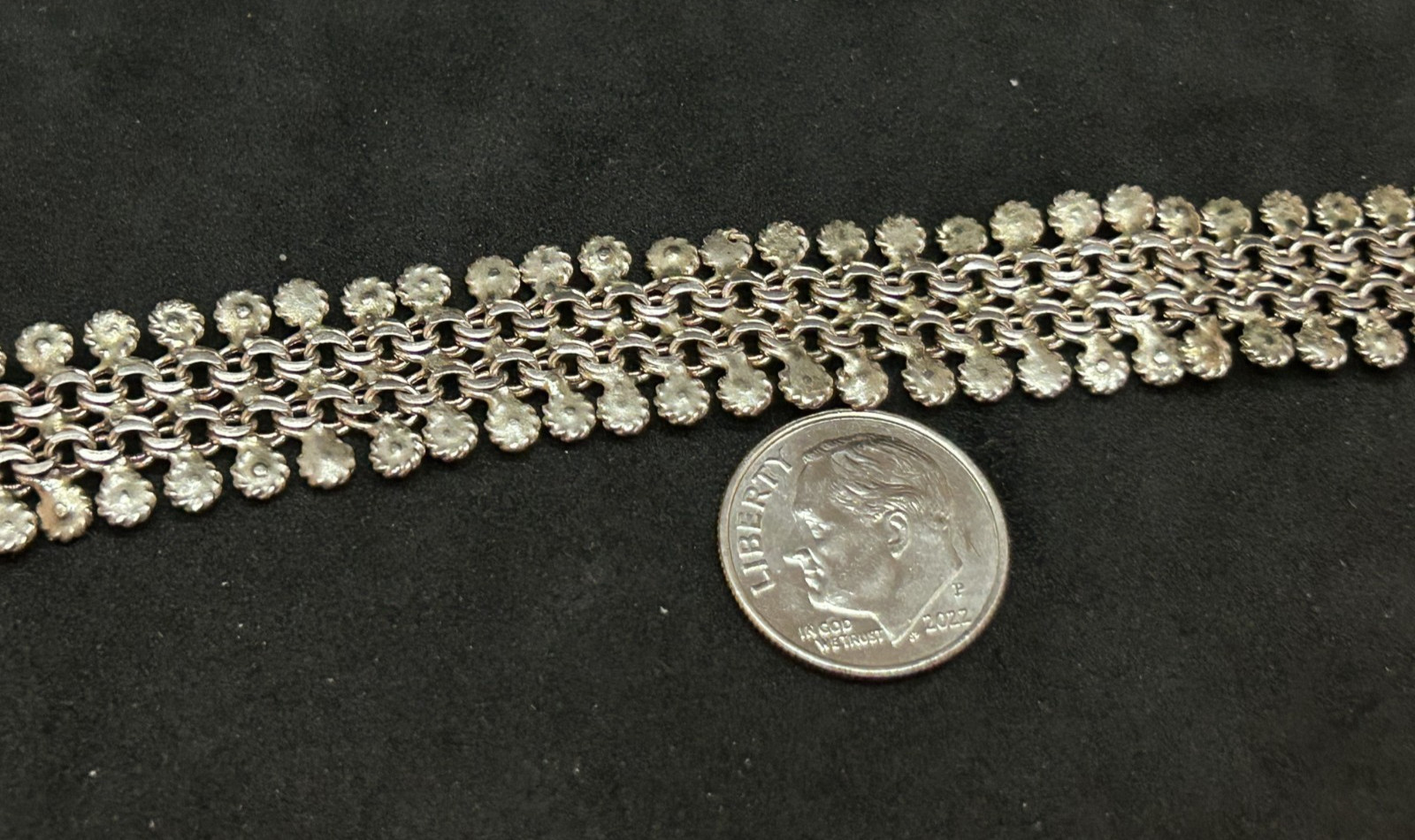 925 Sterling Chainmail Bracelet 13.7mm 7.5in – 14.82g
