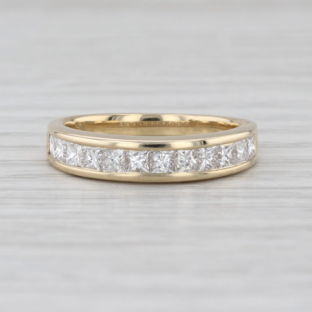 0.82ctw Diamond Wedding Band 14k Gold Stackable Anniversary Band Stackable