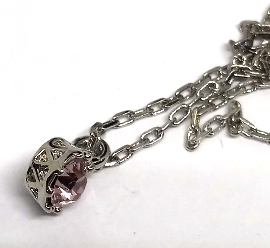 Pure Allure June Birth Stone Silver Tone 20″ Necklace Earring Swarovski Crystal
