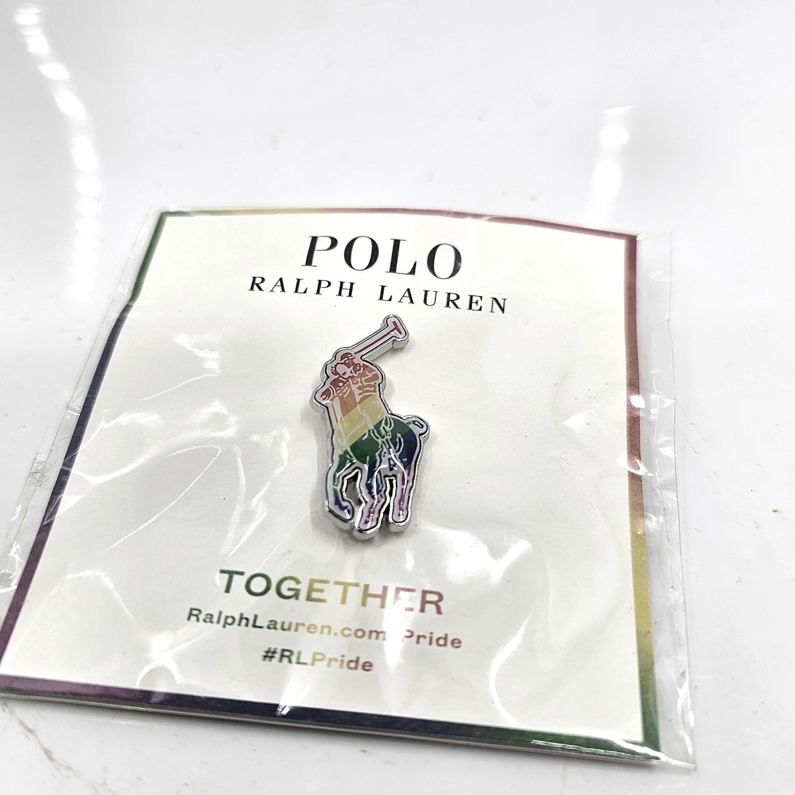 Polo Ralph Lauren Pride Rainbow Pony Enamel Pin Together Collection #RLPride NEW