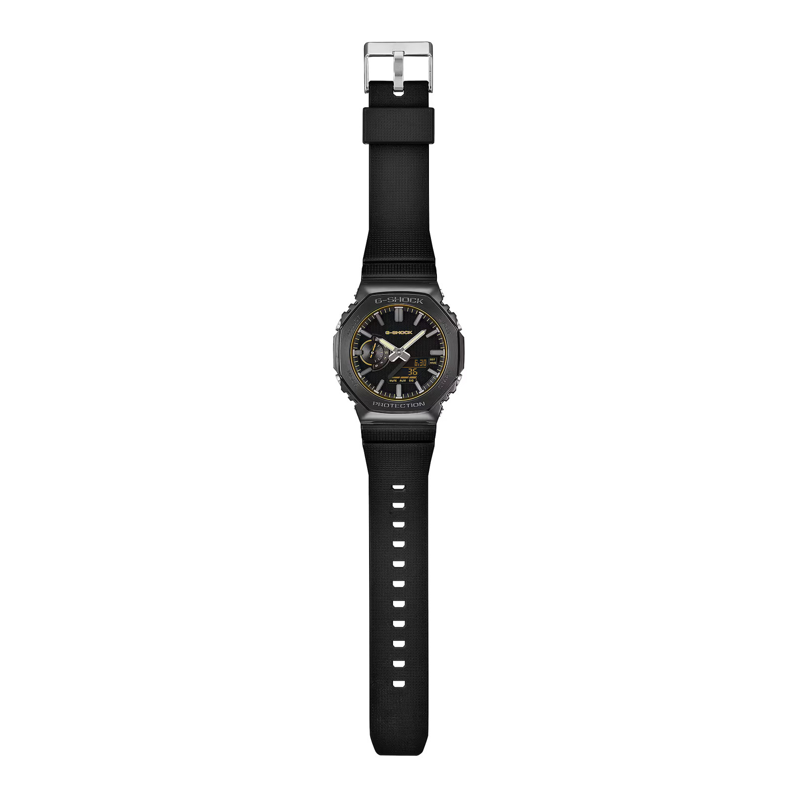 G-Shock GM2100LXB1A9 Luxe Black Metal Octagonal Ana-Digi Resin Strap