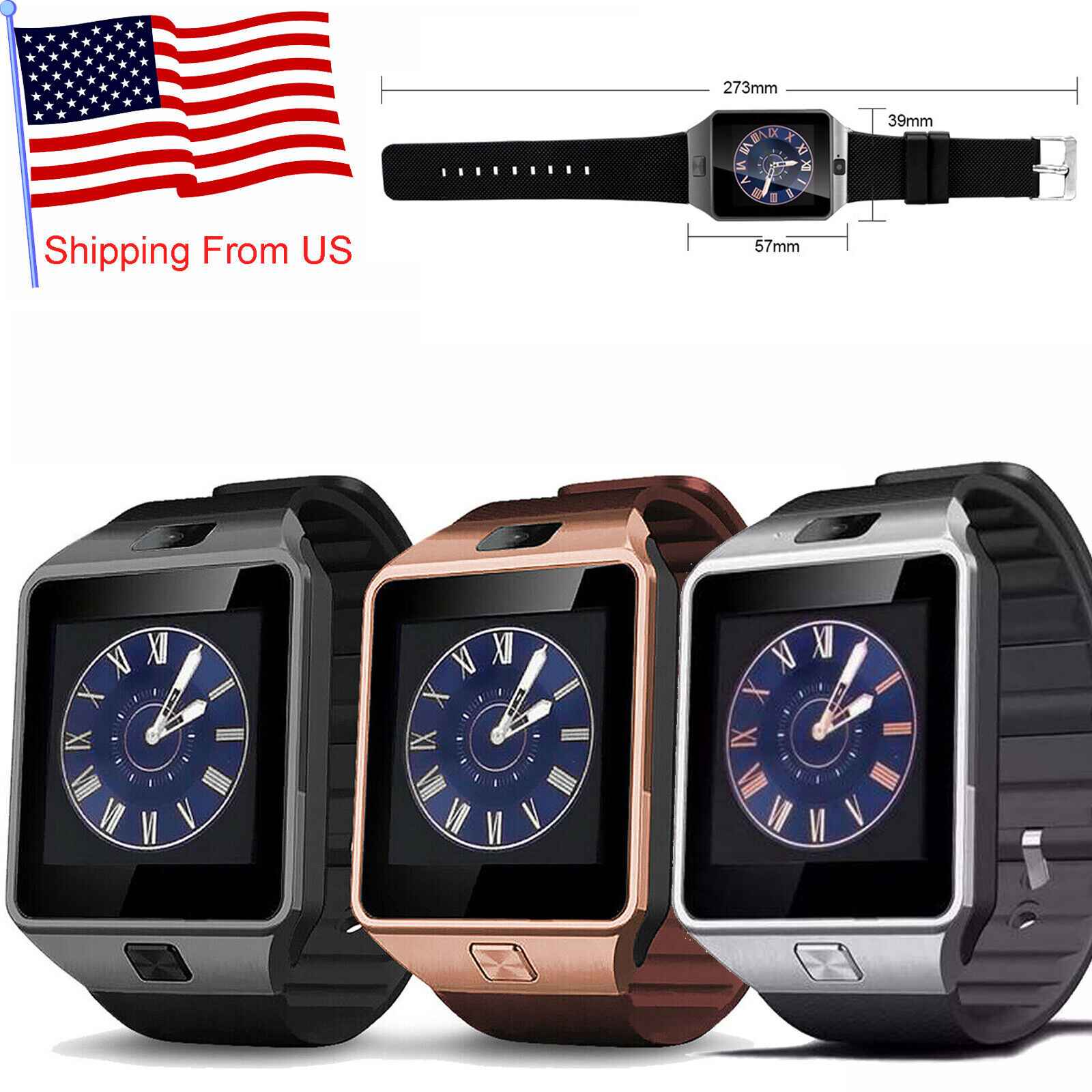 Bluetooth Smart Watch Fitness Watch Sleep Monitor Step Counter for Men Women