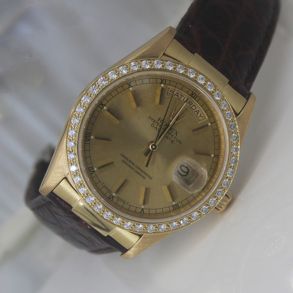 Fits Day Date President – Custom BD Strap End links – SOLID 18k Gold 18238