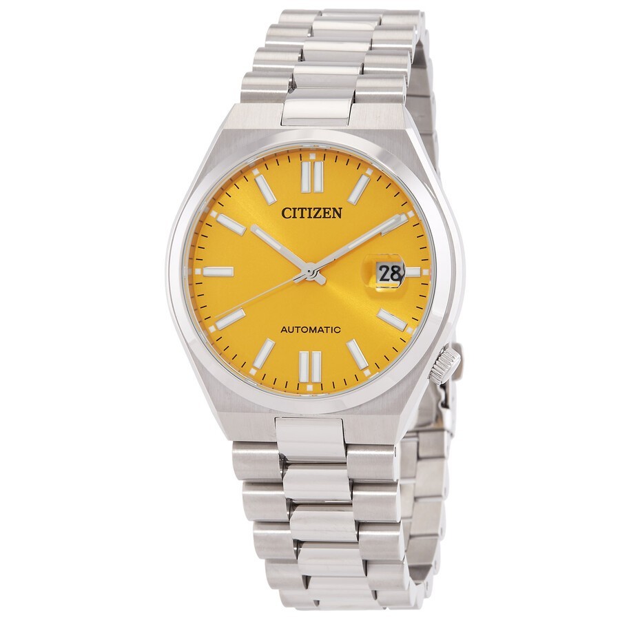 Citizen Men’s Tsuyosa Automatic Sunray Yellow Dial Watch – NJ0150-56Z NEW