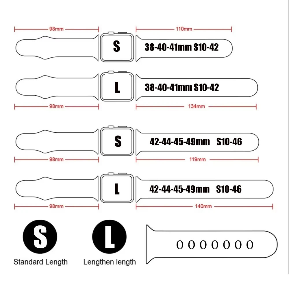 Printed Silicone Smartwatch Band for Watch 38-49mm Series Ultra 9 SE Bracelet