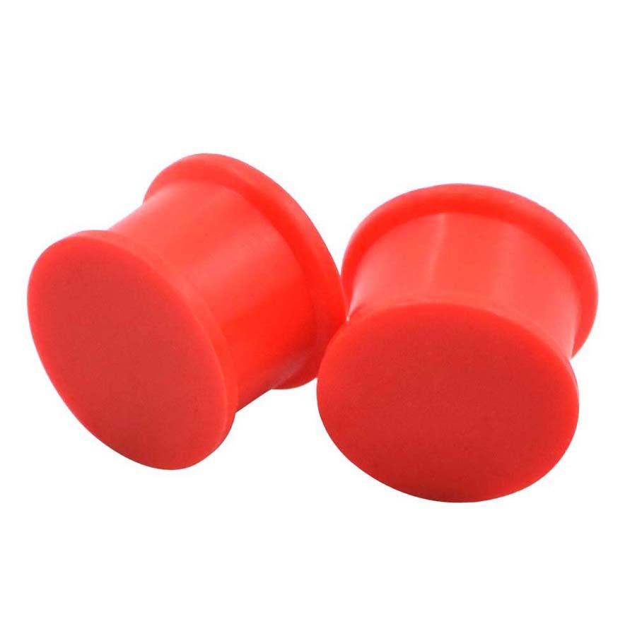 2Pcs Silicone Ear Gauges Double Flared Saddle Ear Tunnels Plug Piercing 2g-3/4″