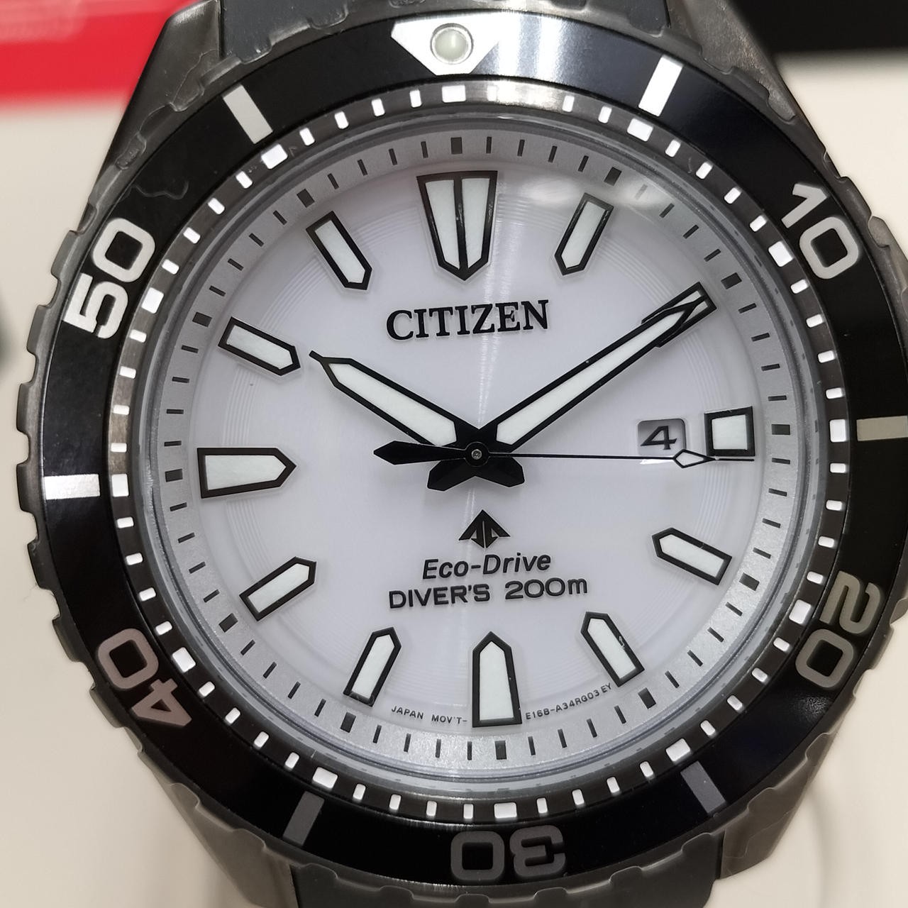 CITIZEN WATCH PROMASTER E168-003FR09 Eco-Drive Quartz Analog Watch Used Japan