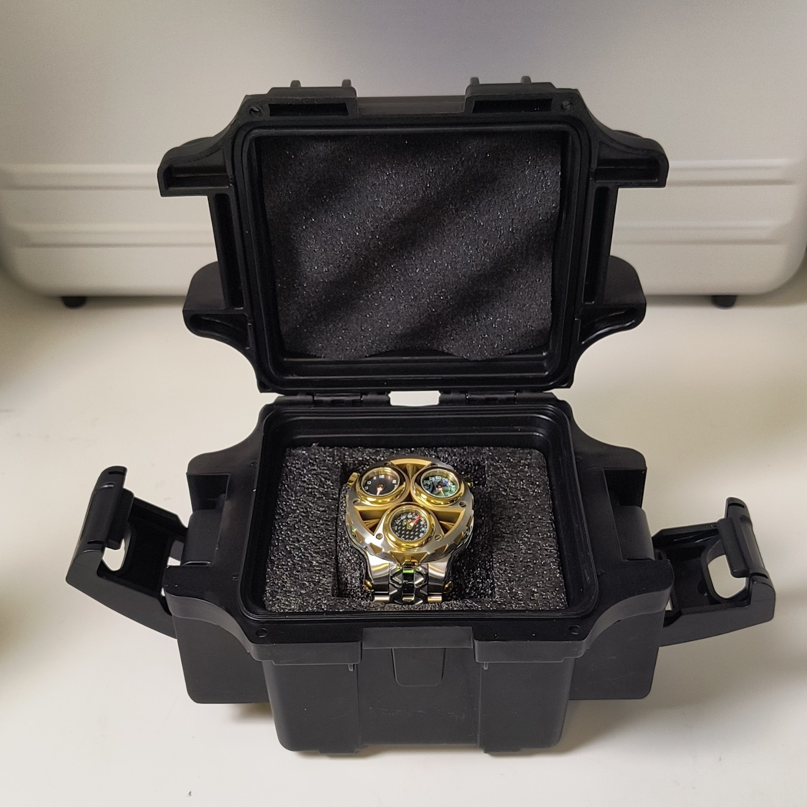 Invicta Cerberus With AbaloneDial SS Bracelet Silver/Gold 47 MM Model #44593