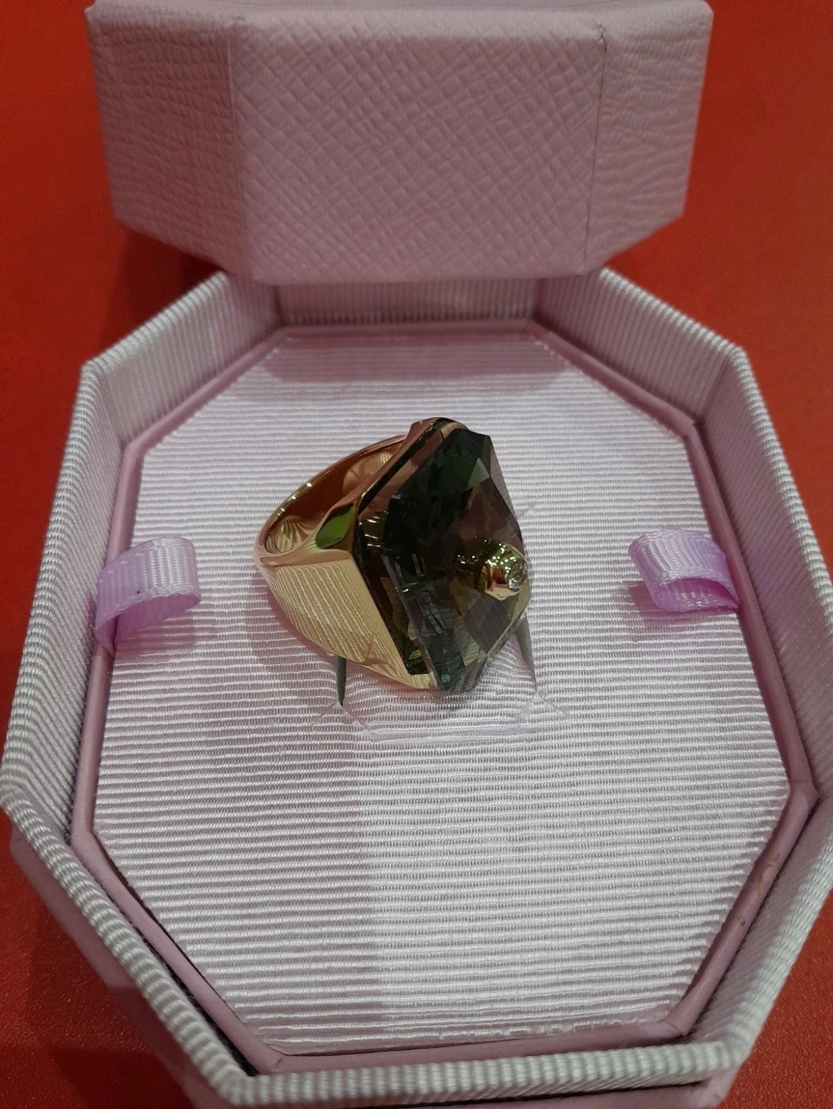Swarovski Numina Grey Gold tone plated Cocktail Ring Size 50 Brand new❤️🎁