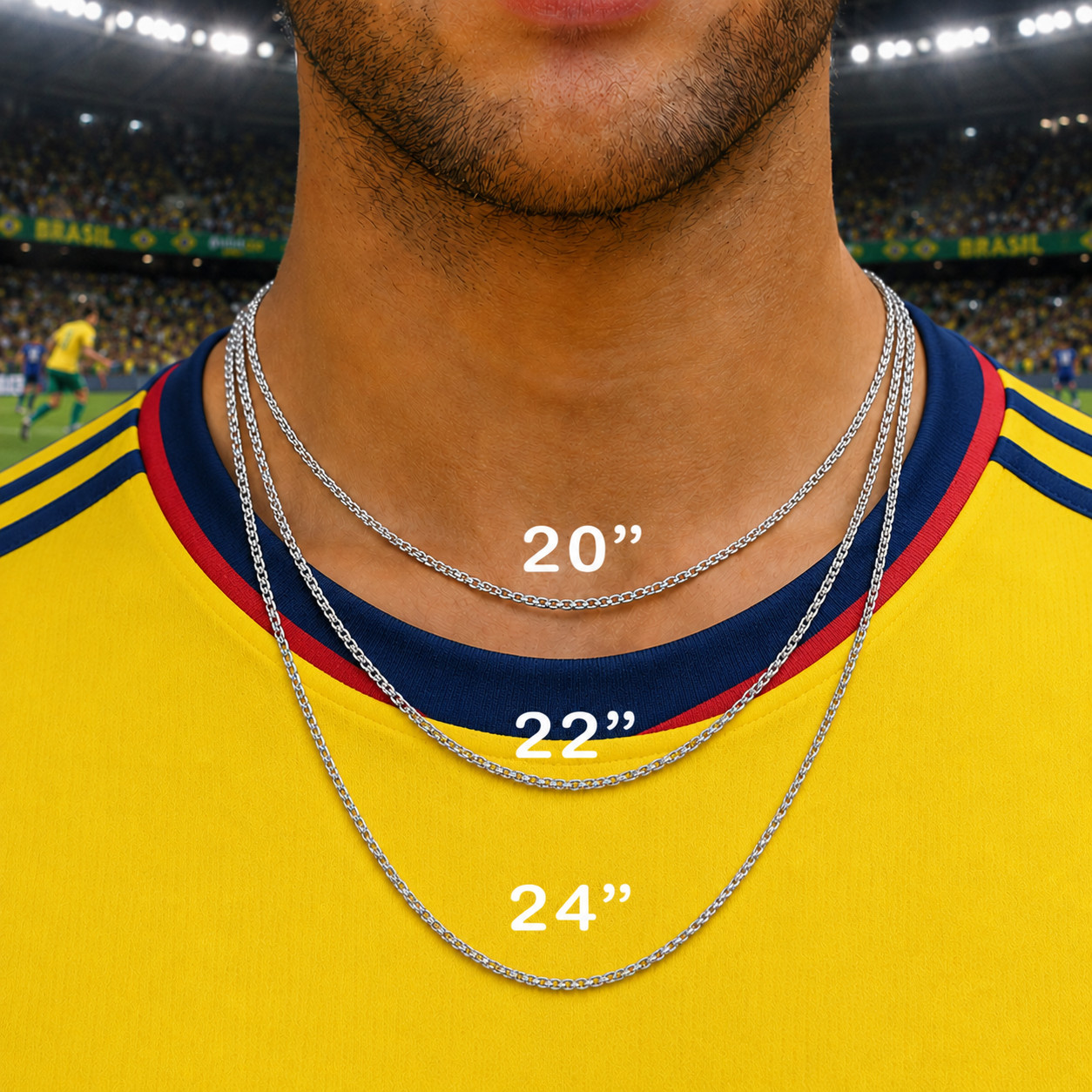 World Cup jewelry 2026 – Colombia Soccer Ball Pendant