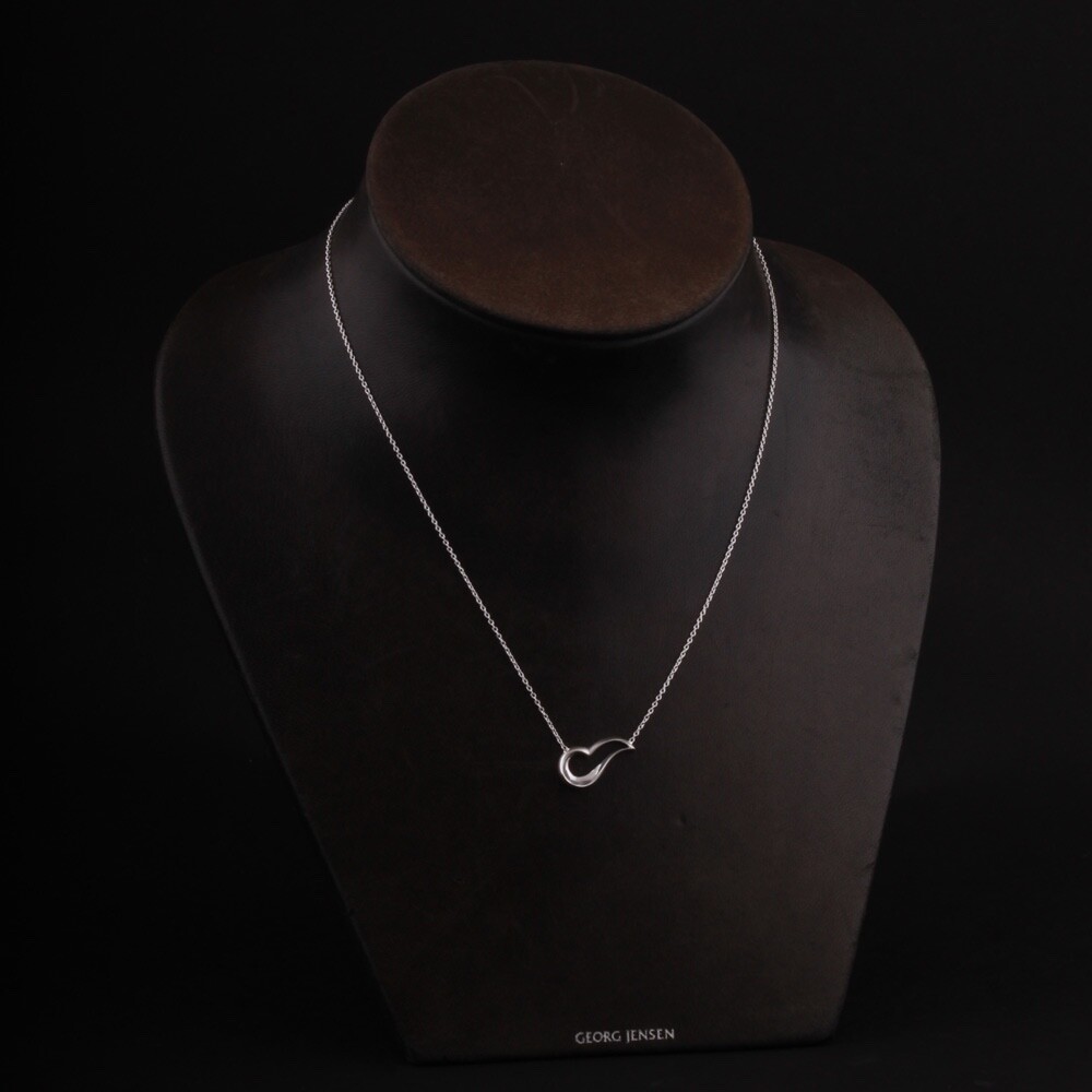 GEORG JENSEN Sterling Silver. Pendant # 654. Heart. AUSTRALIEN LIMITED. 20001210