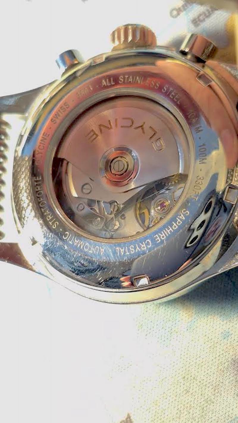 Glycine Stratoforte Automatic Men Watch Swiss Made Stainless Steel