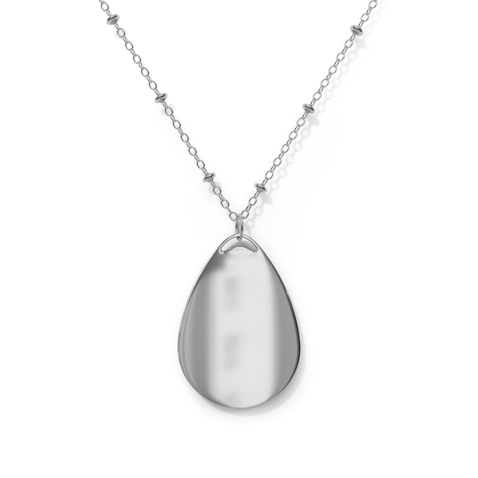 Kenya Flag Oval Necklace – Kenyan Heritage Pendant – One Size / Silver