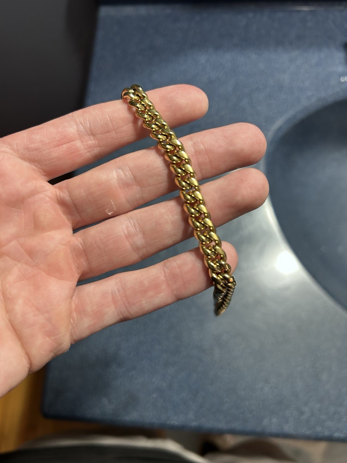 Craftd 8mm Cuban Bracelet Gold with Free Gift Box Included