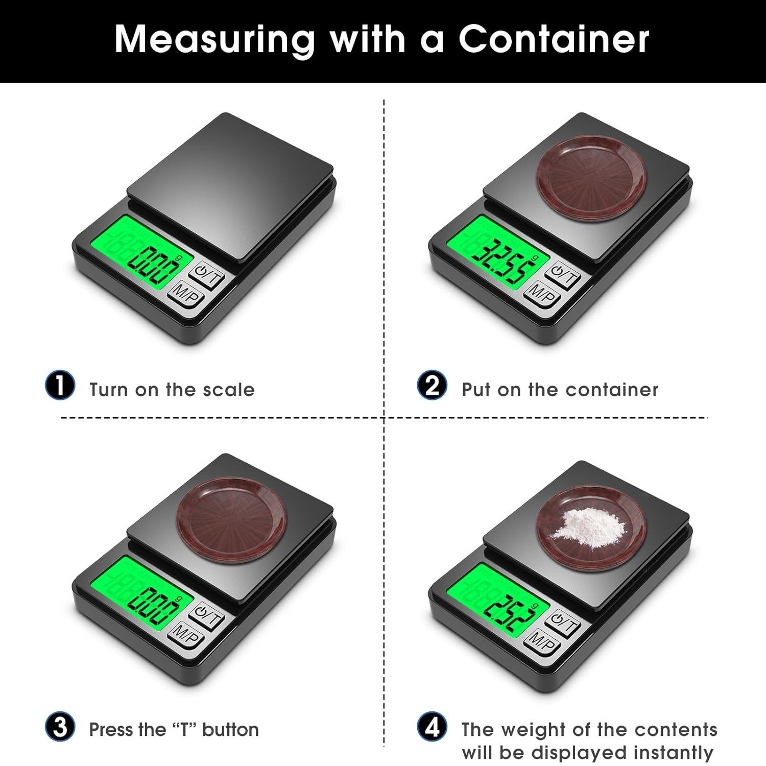 Pocket Scale 1000g x 0.01g Precision Gram Scale, Small Digital Scale Grams Ounce