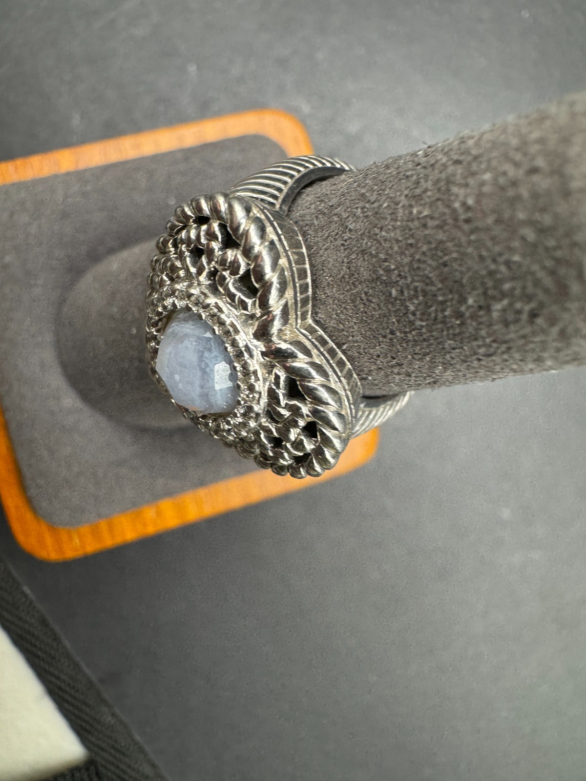 Judith Ripka Lavander Quartz & CZ Heart Shape Ring