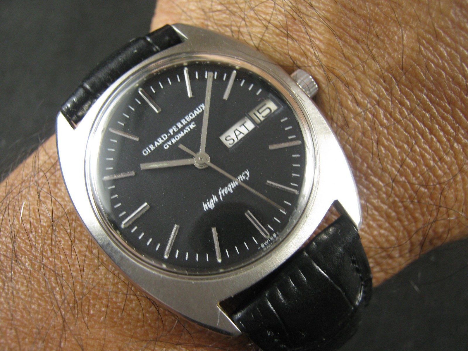 GIRARD PERREGAUX HIGH FREQUENCY GYROMATIC Black Dial Serviced Men’s 35mm