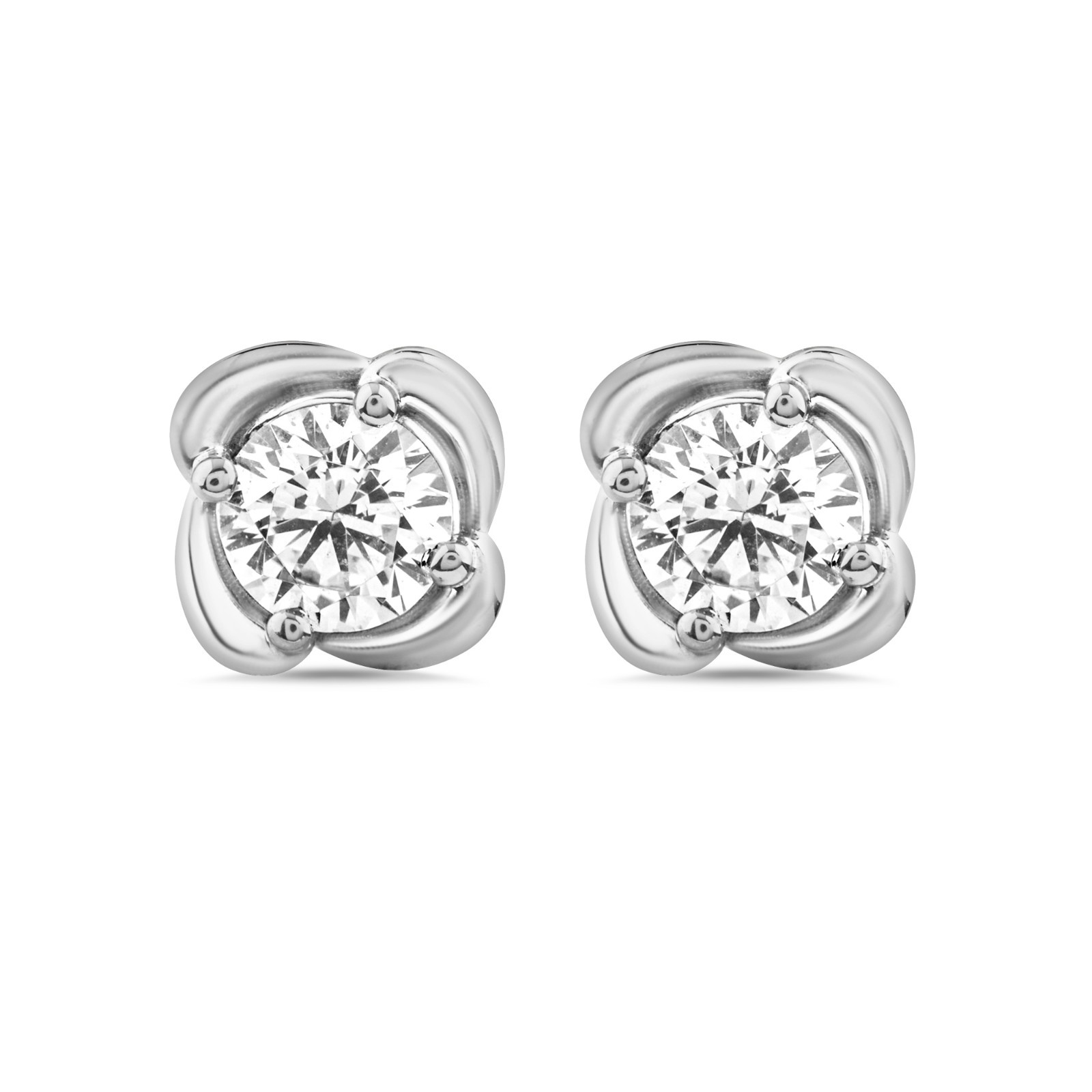 0.25Ct Round Lab Grown Diamond Solitaire Womens Stud Earring 925 Sterling Silver