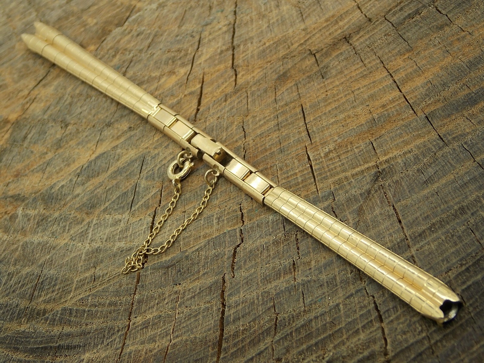 NOS Vintage Butterfly Clasp Gold Filled Watch Band C-Ring Unused Mira-Flex USA