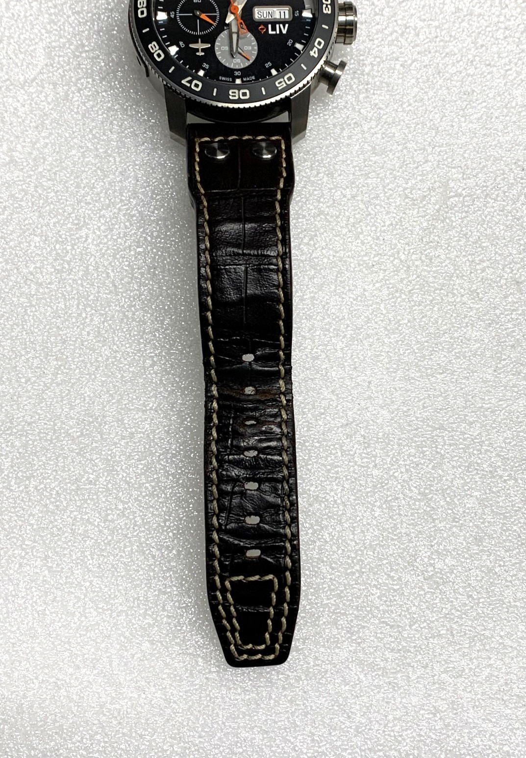 LIV Men’s P-51 Big Pilot Full Titanium Black/ Gray Automatic 46mm Watch 130/500