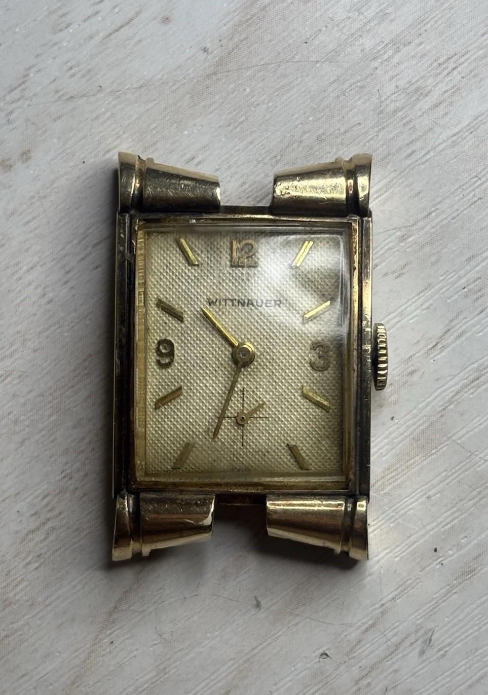 REPAIR RUNS/STOPS Vintage Men’s Wittnauer Fancy Lugs 23mm 10K Gold Filled, 9WN