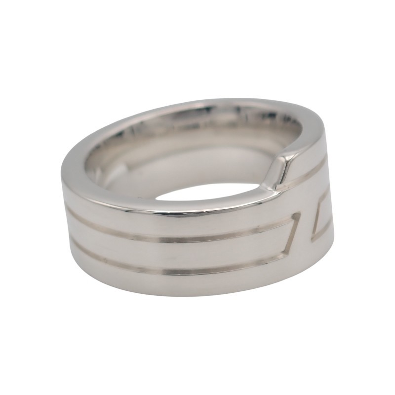 HERMES #13(JP Size) ring Silver/black Silver925 Women
