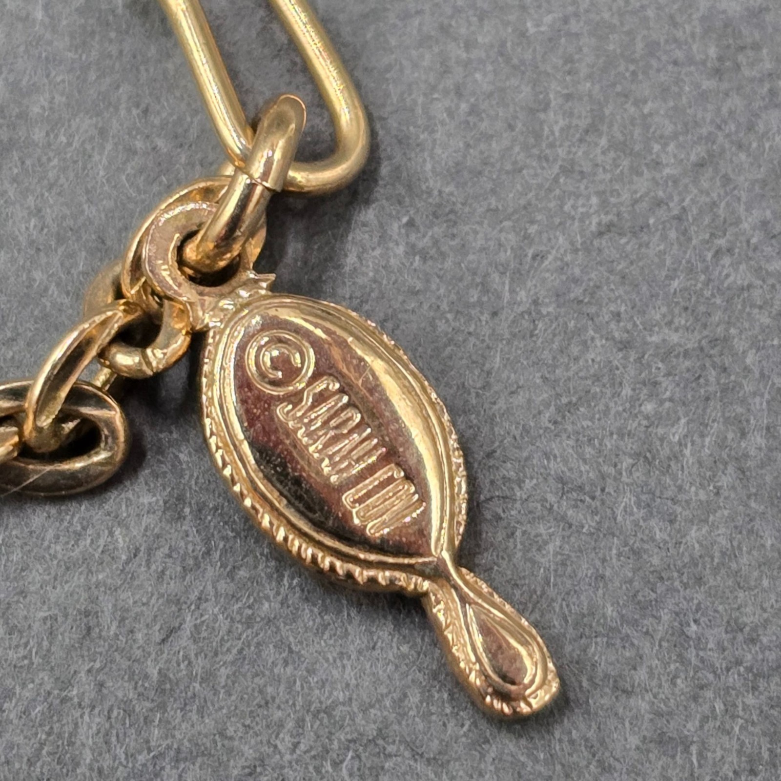 Vintage Sarah Coventry Calypso Gold Plated Mosaic Necklace 16″ Statement Piece