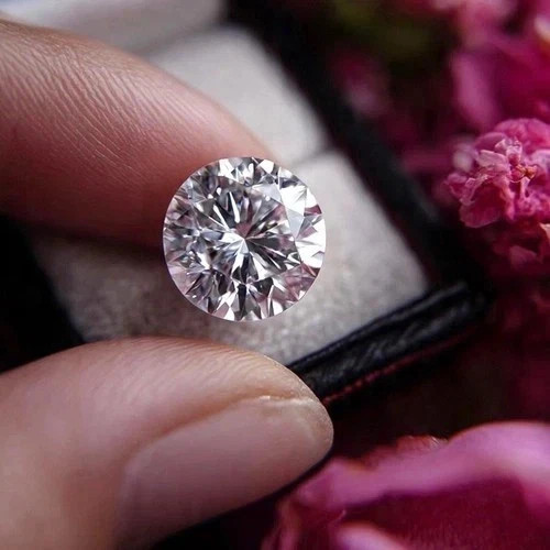 Certified 3.05Ct White CVD Diamond Round Cut VVS1 D Grade Loose Natural Gemstone