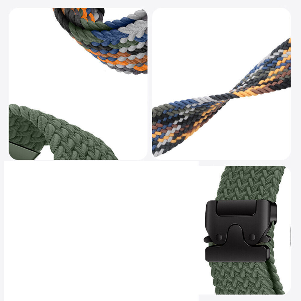 Braided Nylon Loop Watch Strap Band for Garmin Vivoactive 3S/4S/Venu 3S/2S/Rey