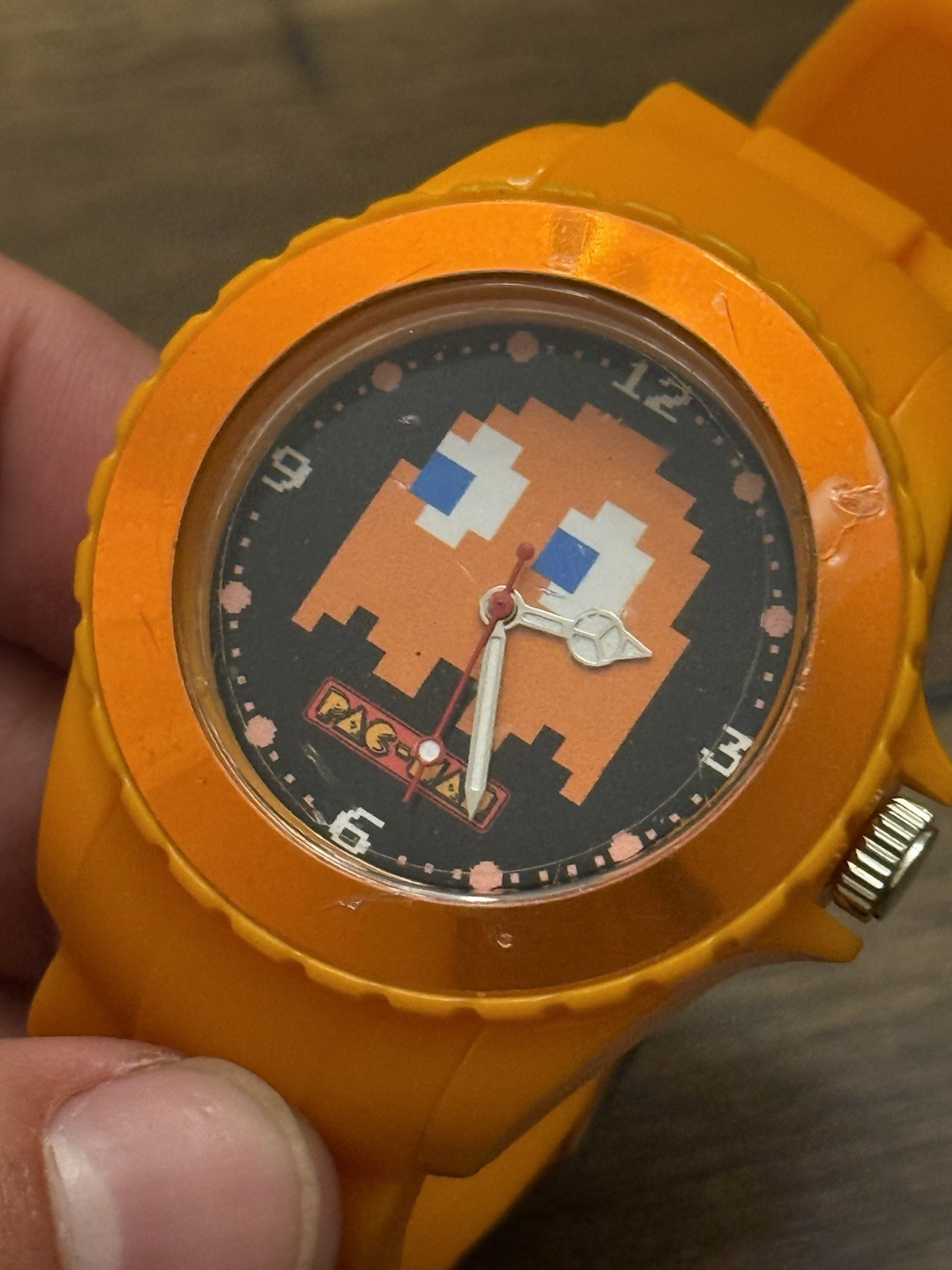 Pac-Man Watch Orange Ghost Bandai Namco Clyde Used Collectible From Japan