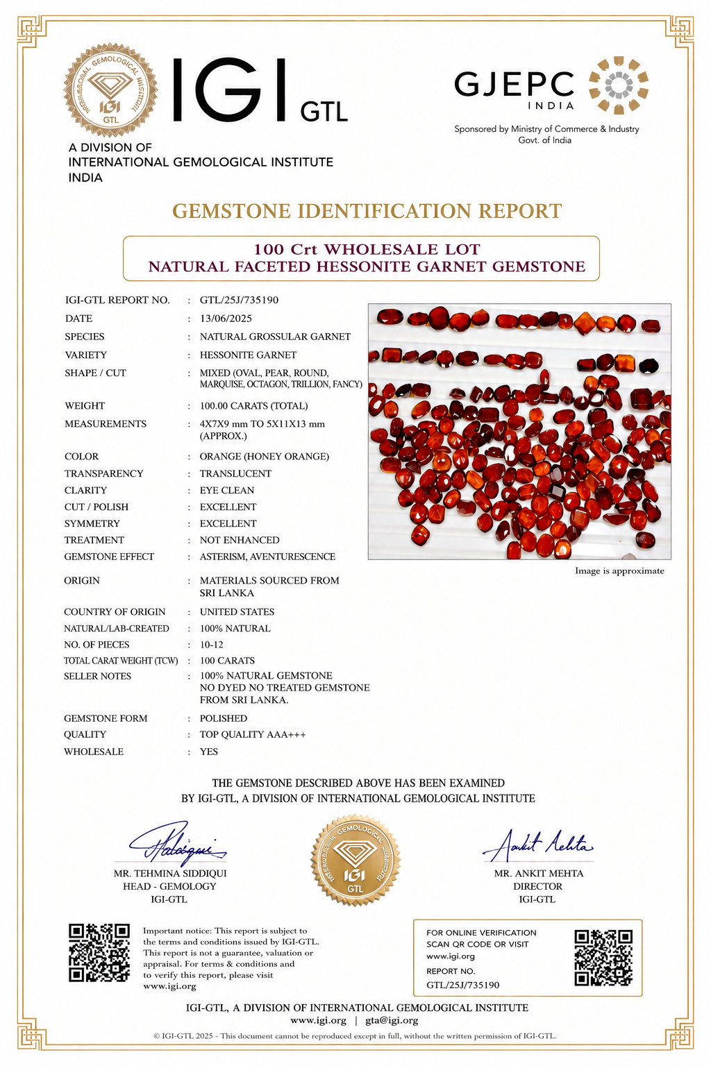 100 Crt WHOLESALE NATURAL FACETED HESSONITE GARNET (العقيق) CABOCHON GEMSTONE
