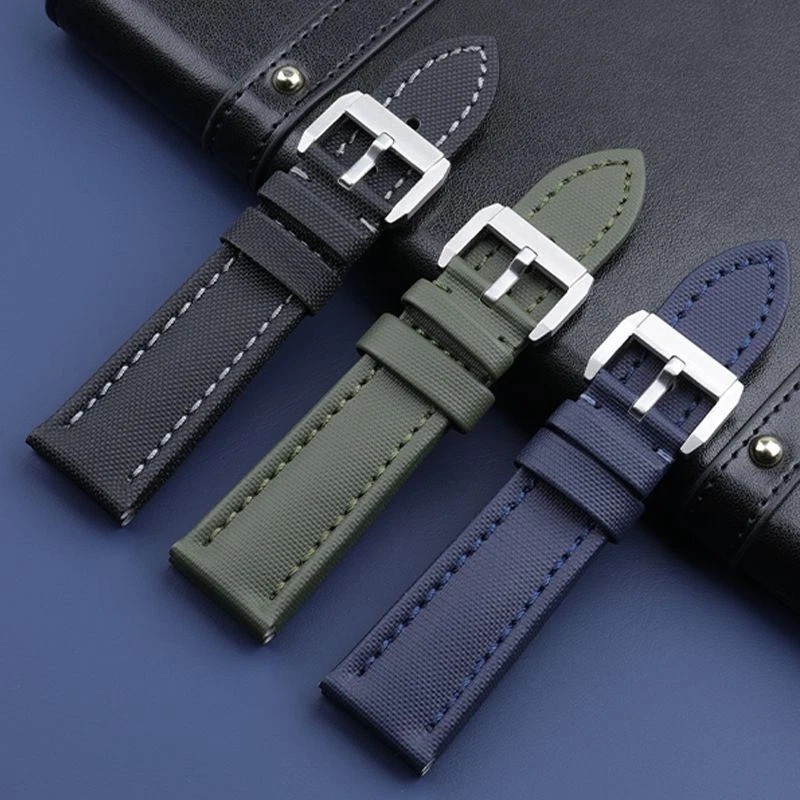 23mm Nylon Canvas Strap Fits Blancpain Fifty Fathoms Watch 5000 5015