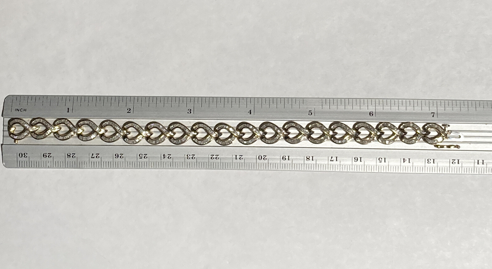 10K Yellow Gold 6.50 Cttw Diamond Bracelet 7 1/4 Inches