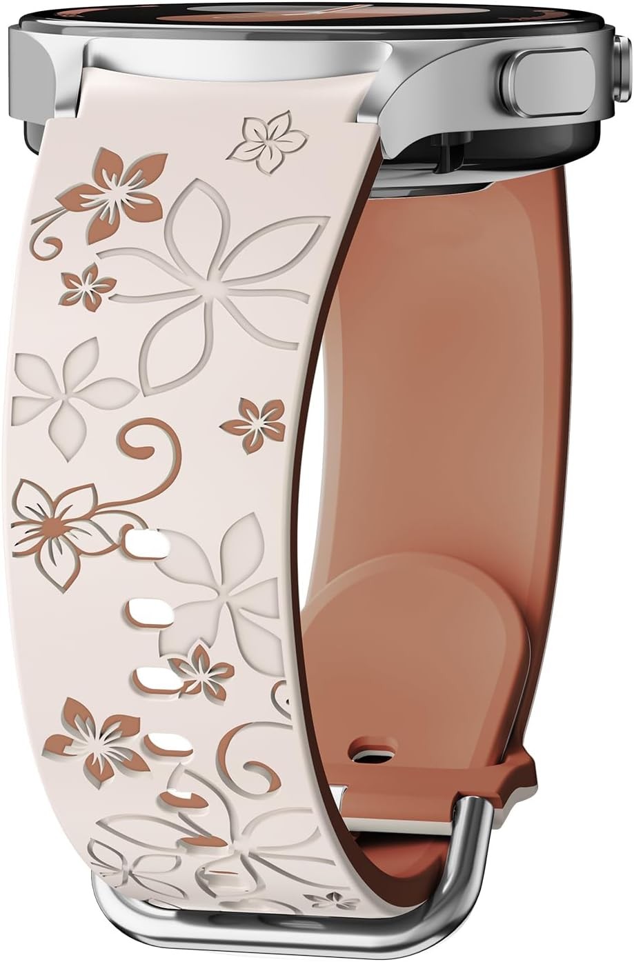 Flower Engraved Band for Samsung Galaxy Watch 7/6/5/4/FE 40mm 44mm/Galaxy Watch