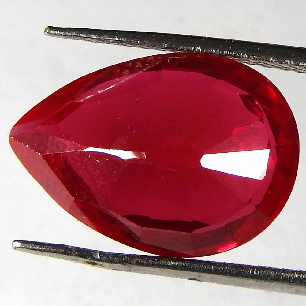 7.20CtsNatural brazil Cut red ruby Imitation ruby Pear Cabochon ring Gemstone