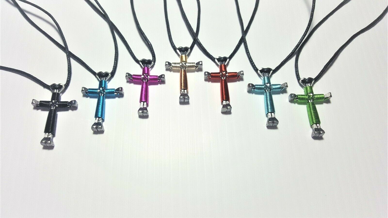 Horseshoe Nail Disciple Cross Necklace (10) Handmade!