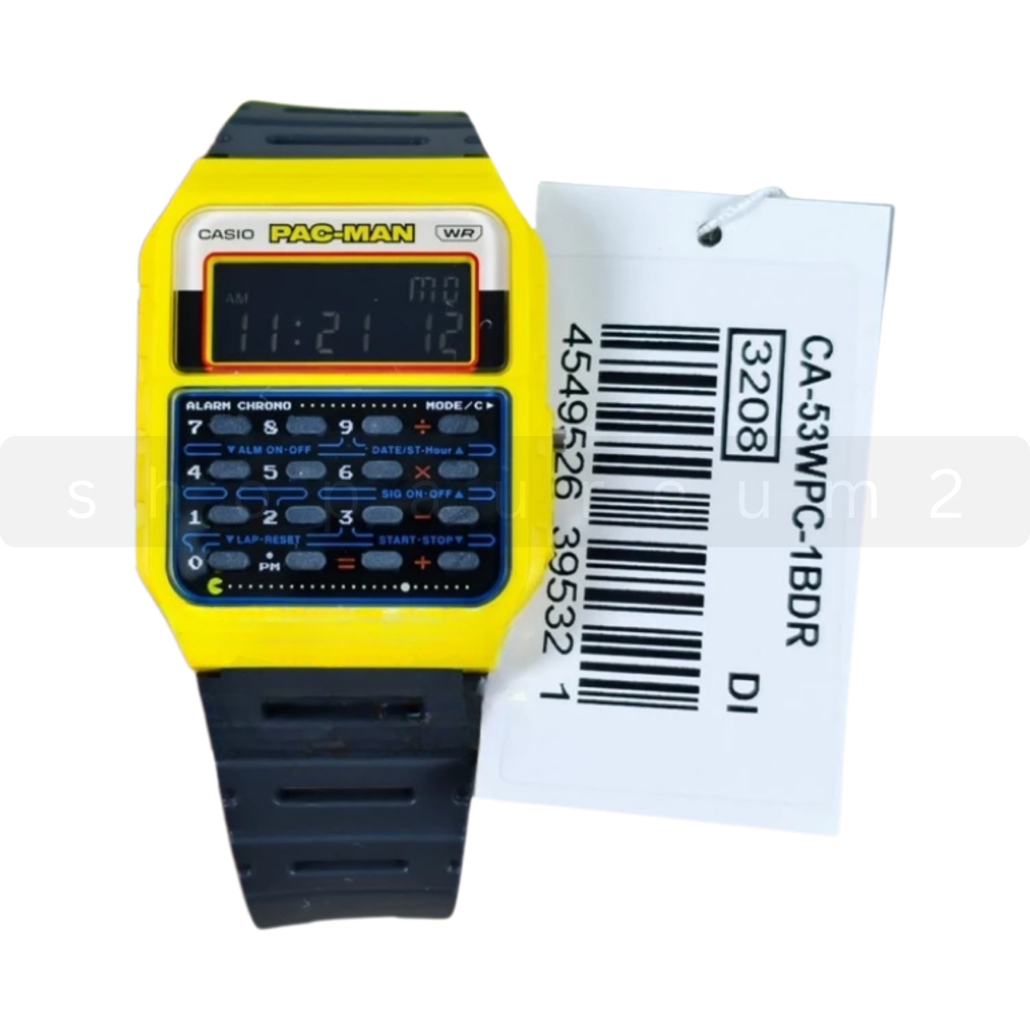 Casio Digital PAC-MAN Collaboration Alarm Chrono Calculator CA-53WPC-1B Watch
