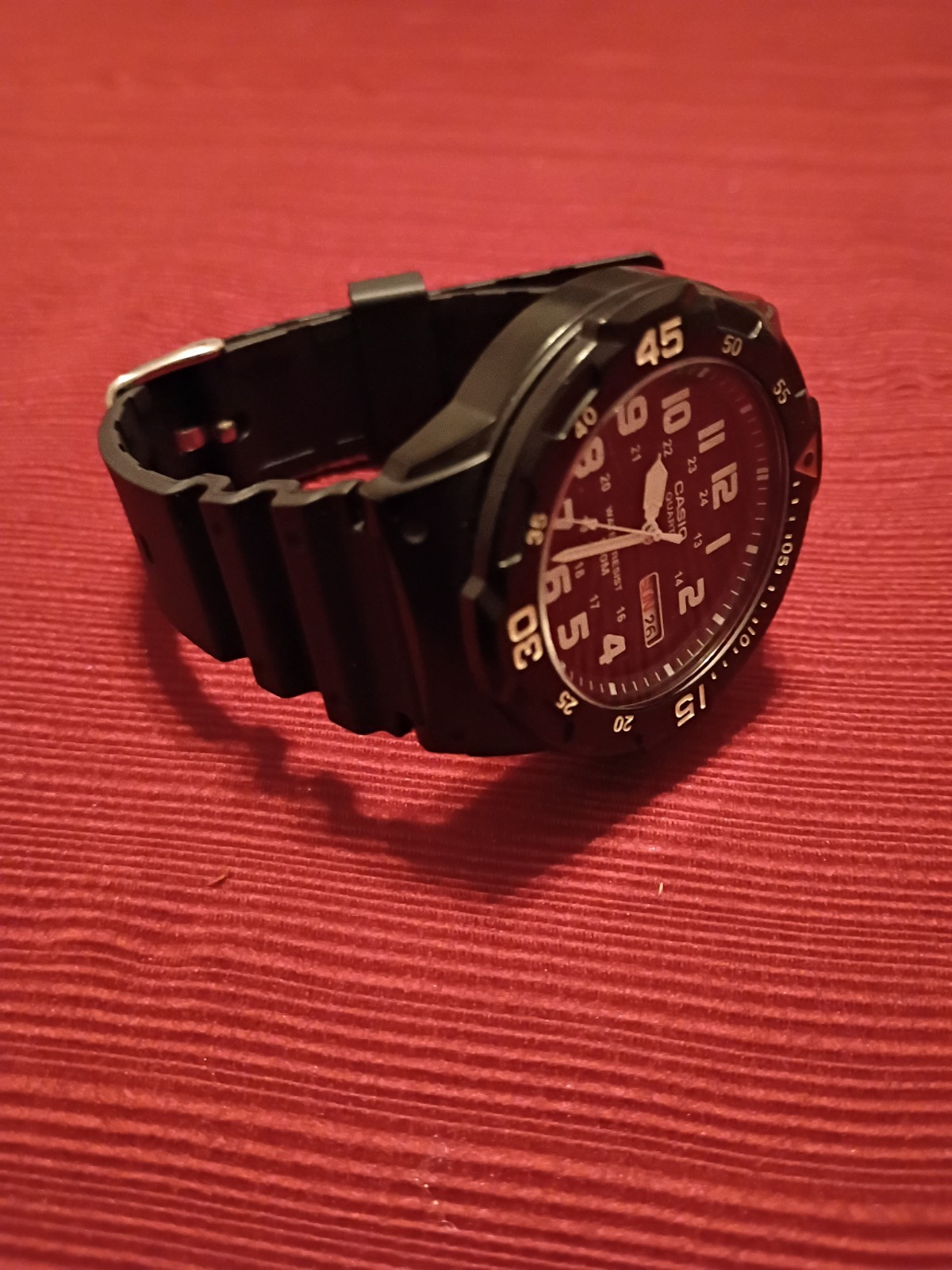 Casio MRW-200H Men’s Quartz Analog Day/Date 100m Black Resin Strap Arabic