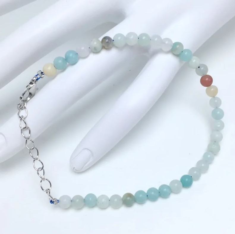 1 pc 4mm Chakra Bead Bracelet Natural Stone Yoga Energy Bangle
