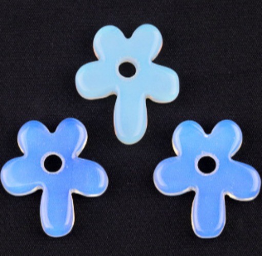 10pcs Artificial opal Stone Hollow Flower Pendant DIY Jewelry Making 31x35mm